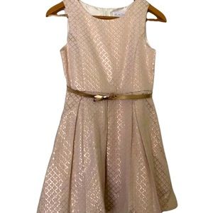 Golden pink graduation dress
